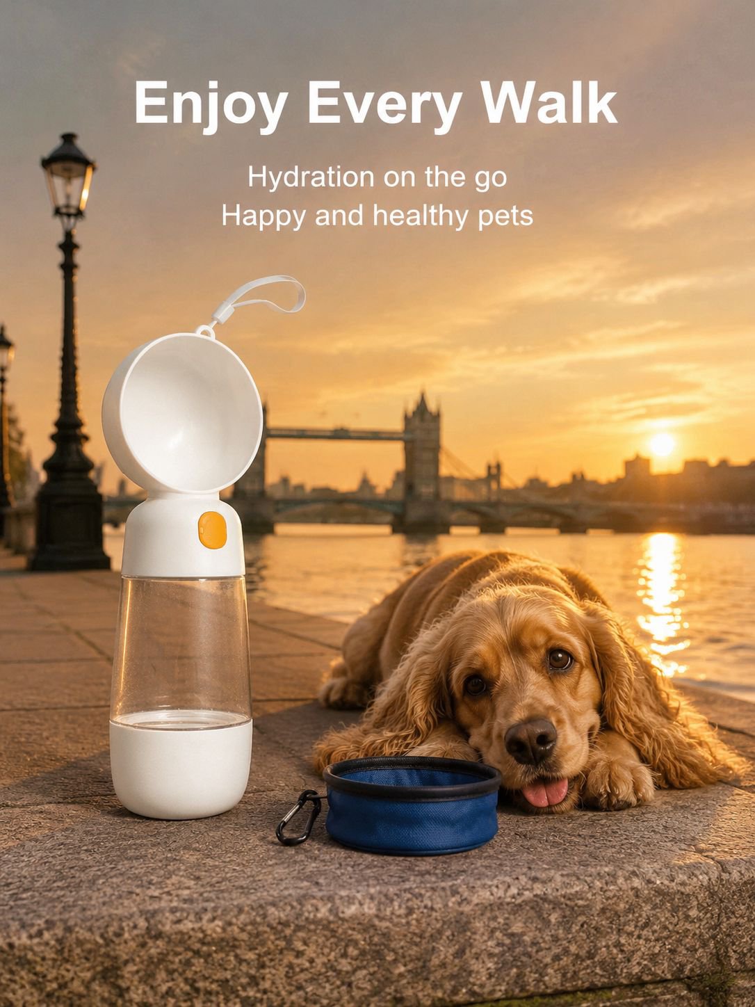 Travel water dispenser to help keep dogs hydrated outdoors