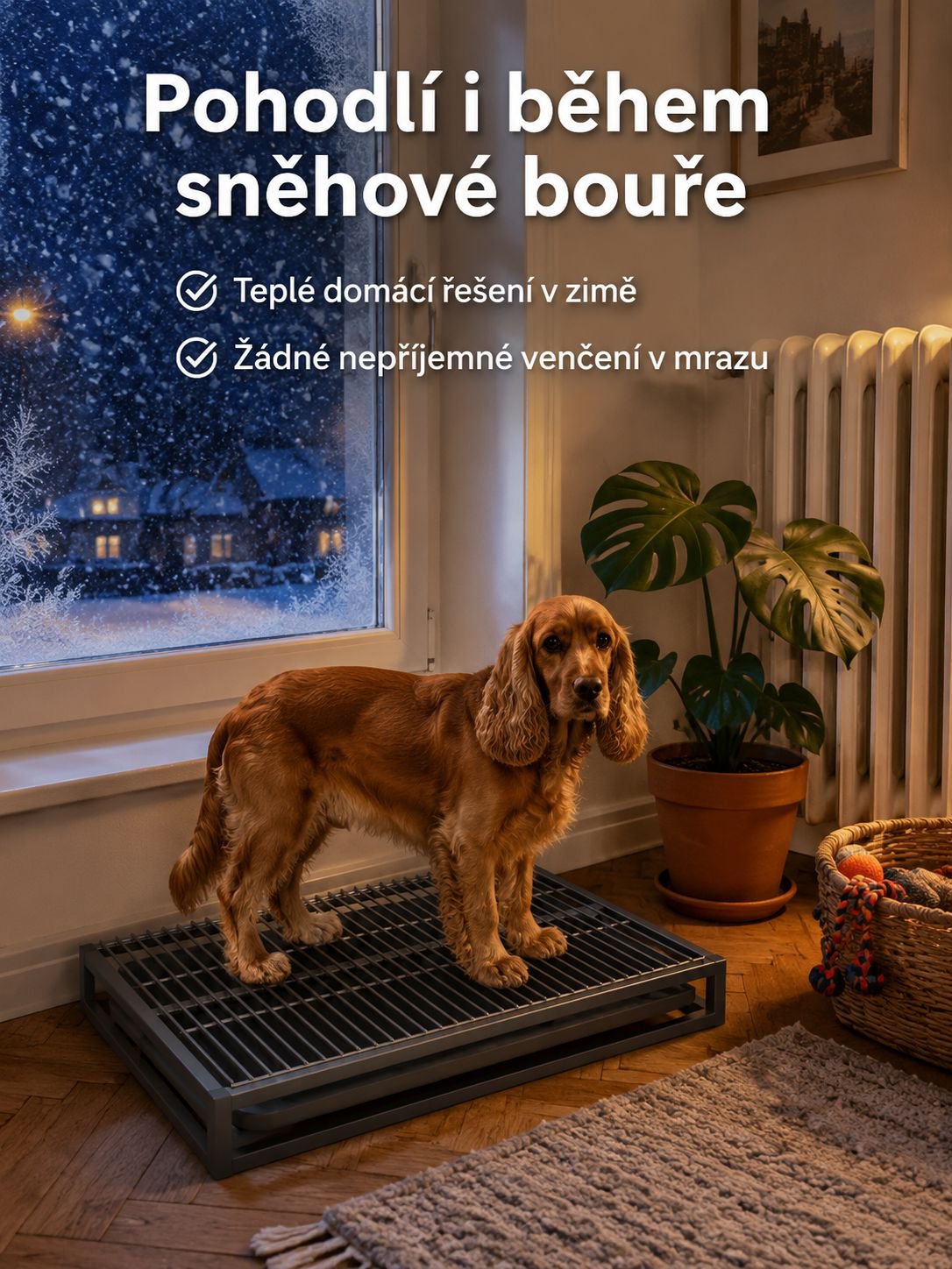 Toaleta s pískem pro střední psy