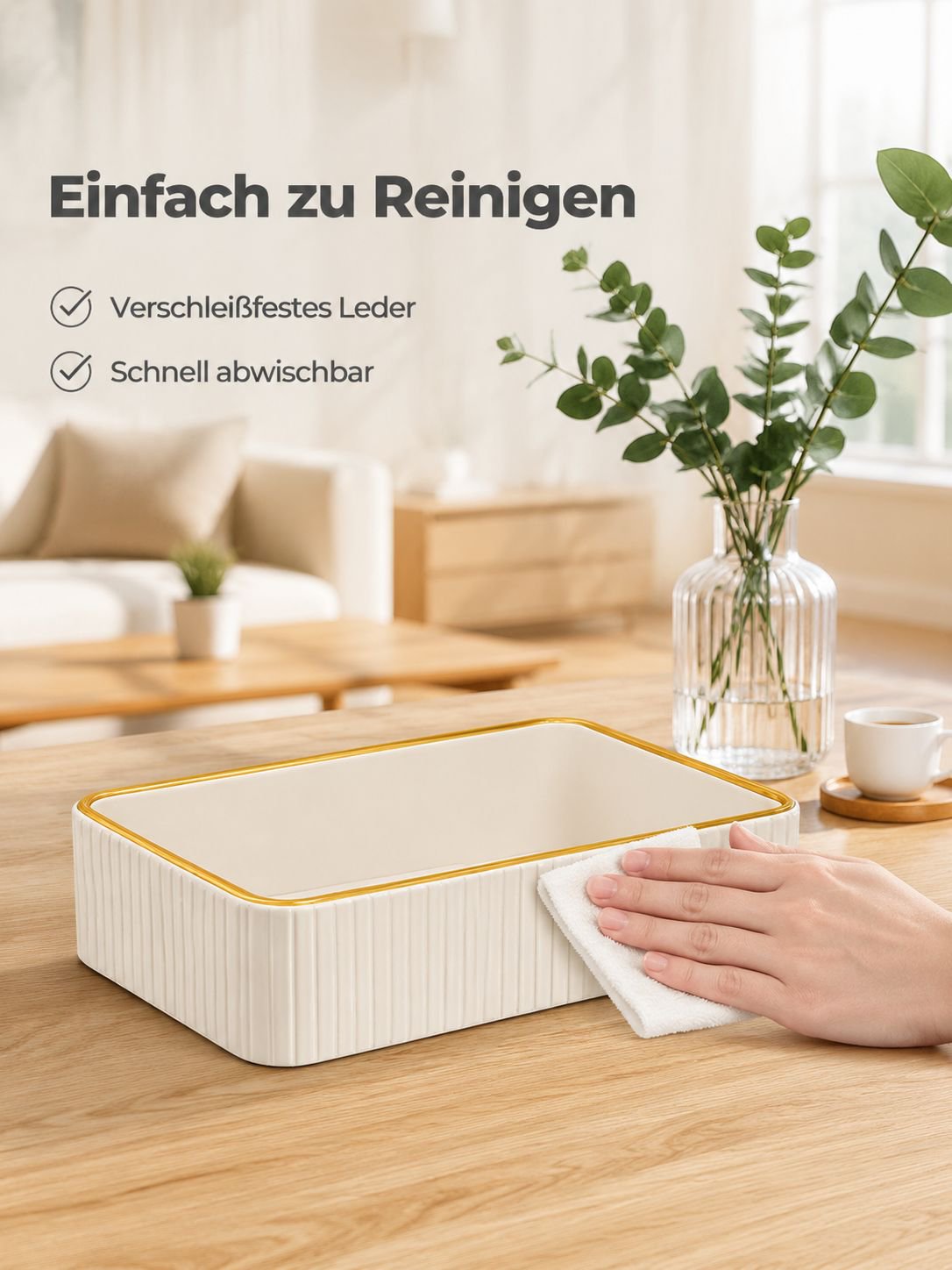 Elegante Ablageschale in Cremeweiß