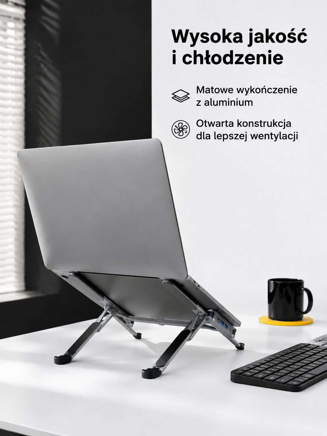 Regulowana podstawka na laptopa dla lepszej ergonomii