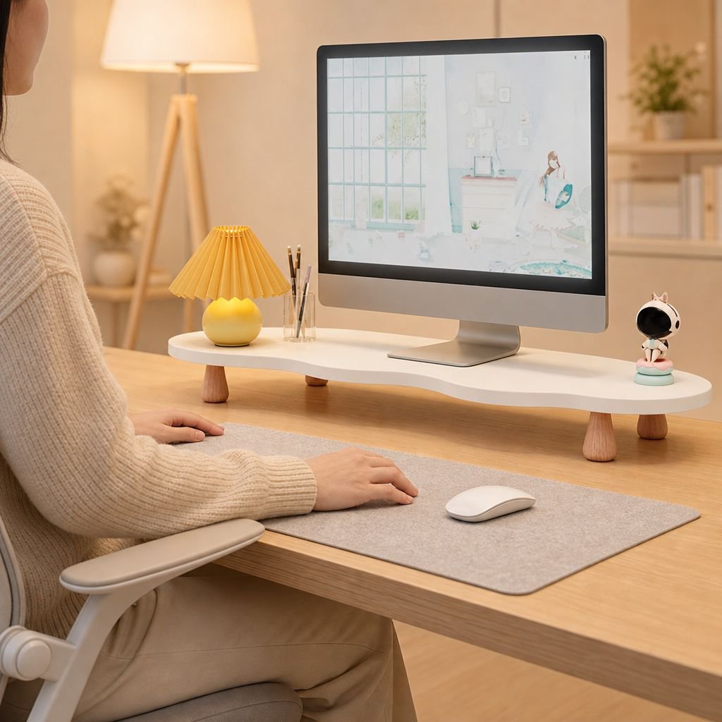 Monitor Stand Riser Desktop Storage Rack for Office Desk