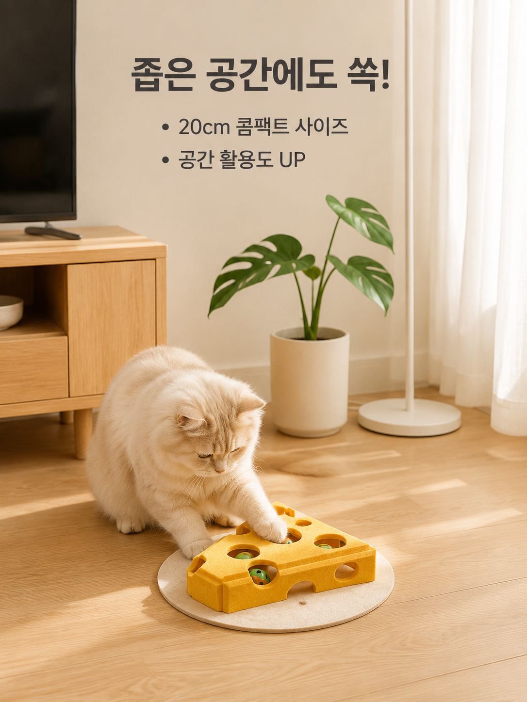 고양이 혼자 노는 뽑기 장난감
