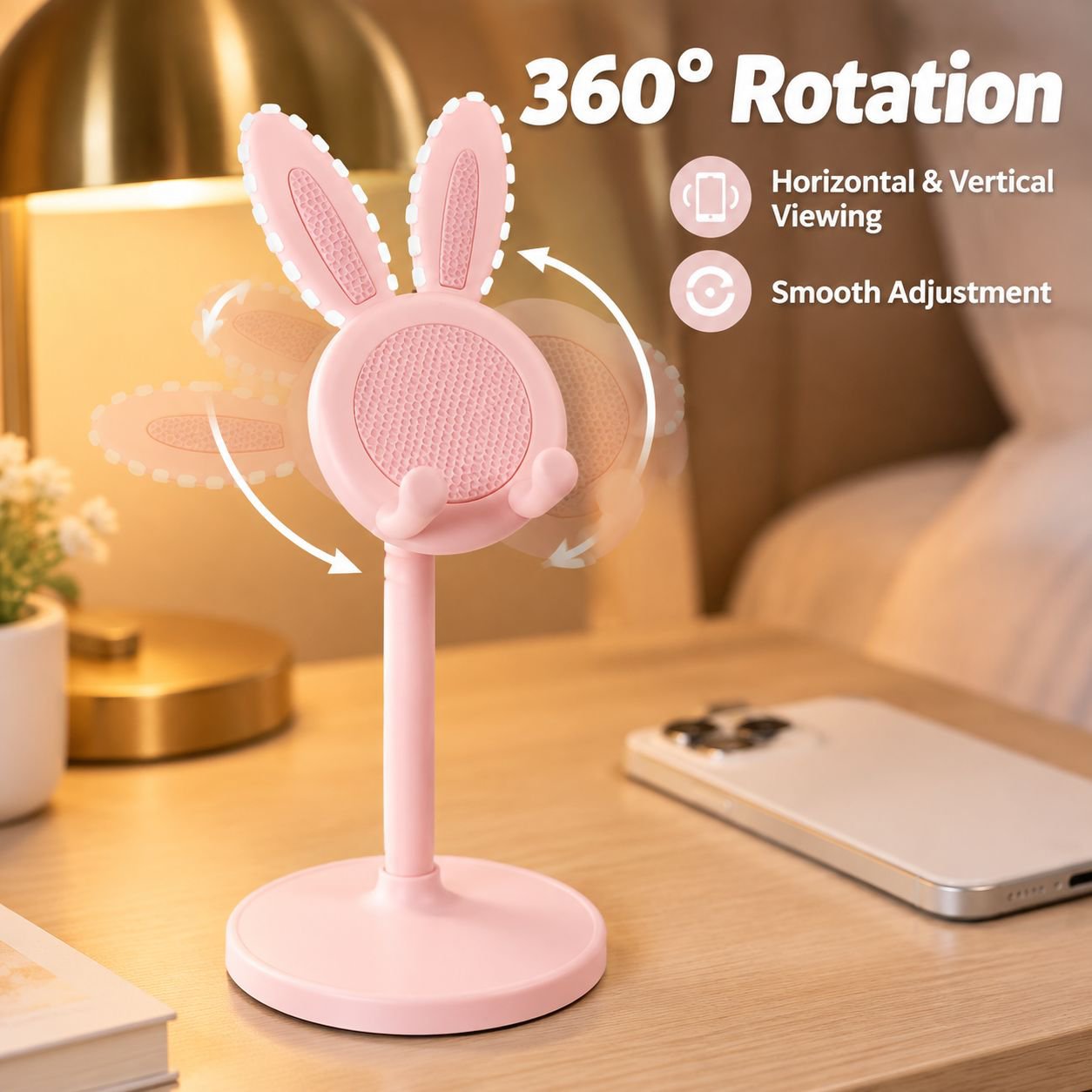 Rabbit mobile phone bracket desktop can be used in horizontal and vertical adjustable student lazy p