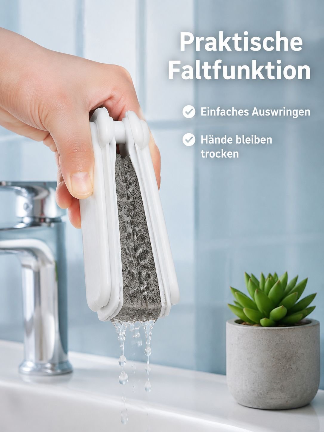 Klappbare Fensterfugenreinigungsbürste