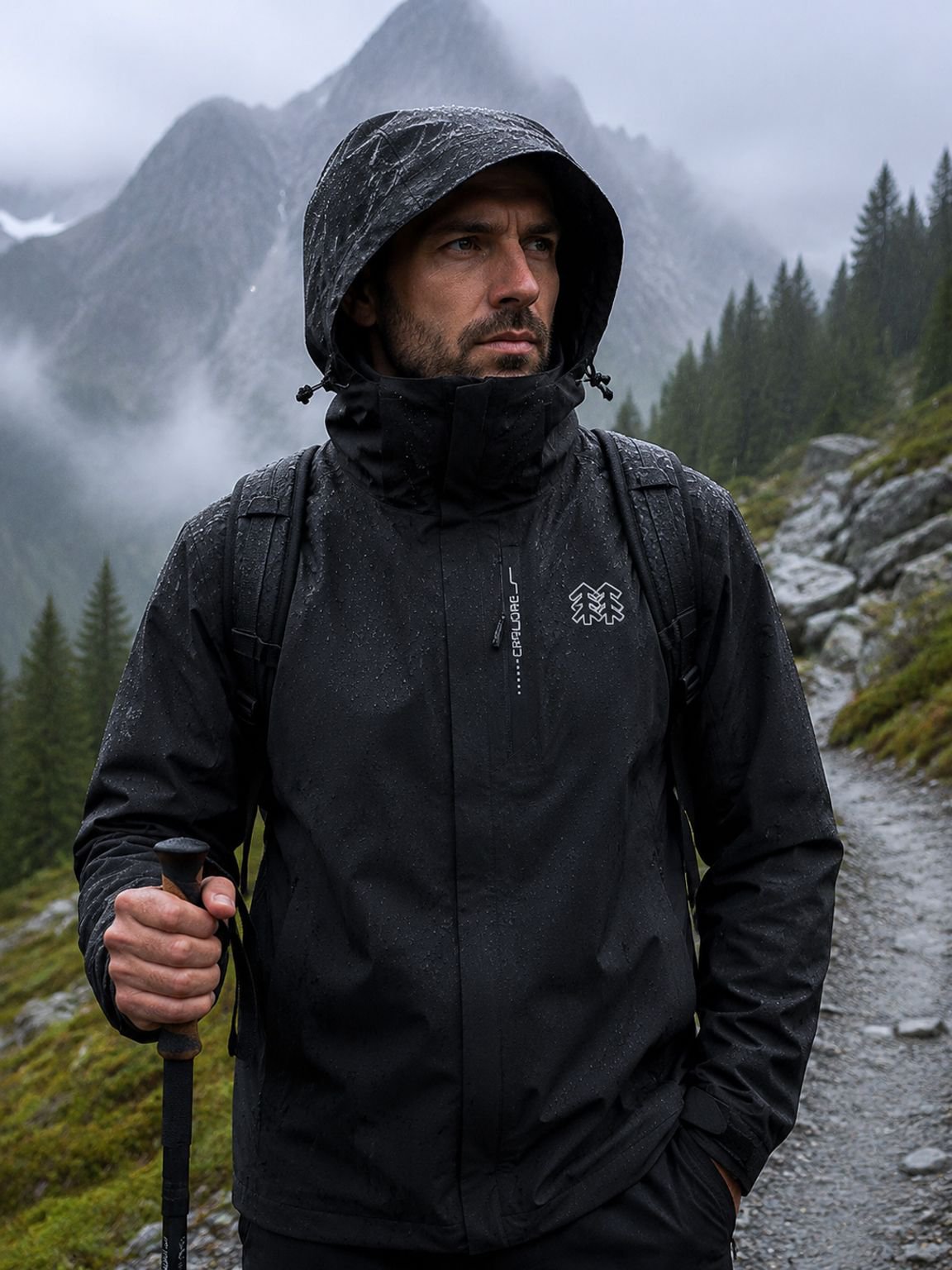 Herren Kapuzenjacke mit Dreifachschutz