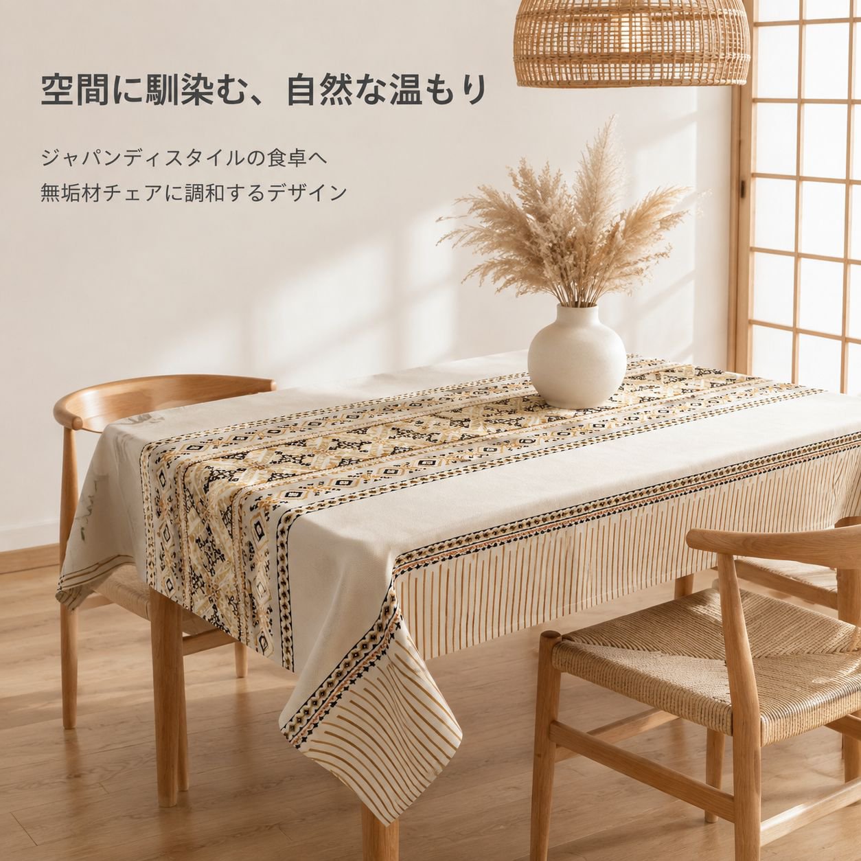 ボヘミアン風長方形テーブルクロス
