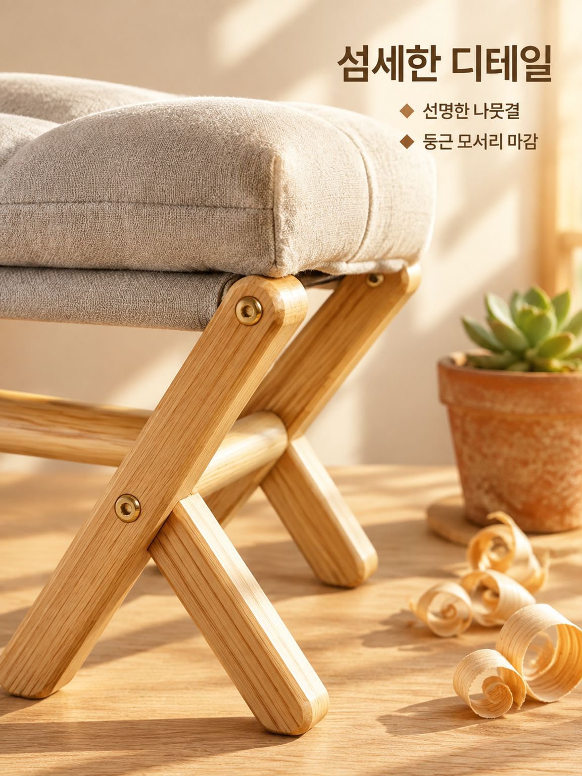 원목 신발 갈아입기용 의자