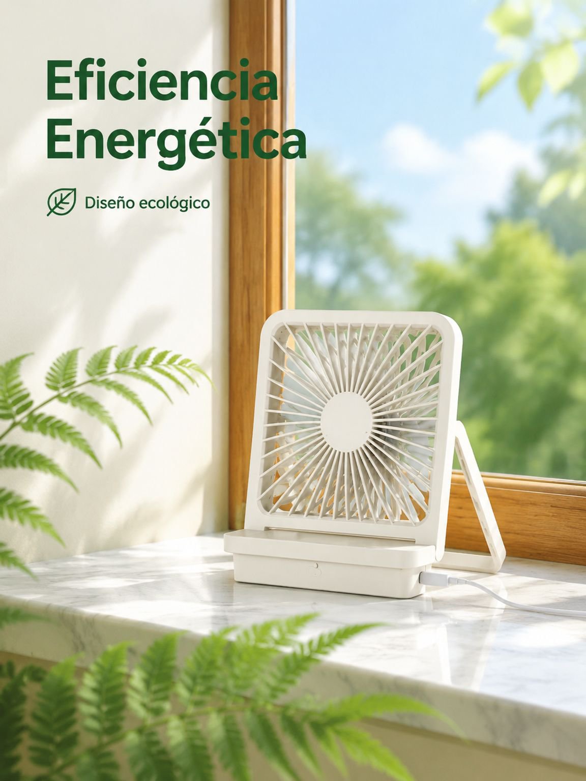Mini ventilador de escritorio ajustable con varias velocidades