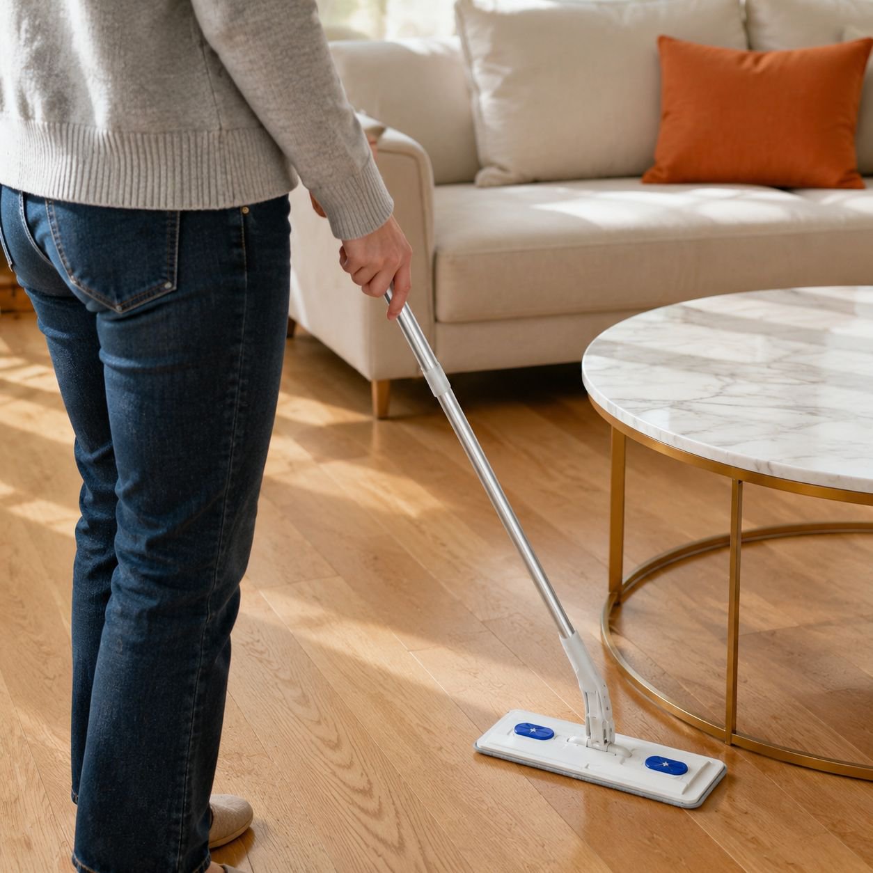 Efficient cleaning tool for wood floors