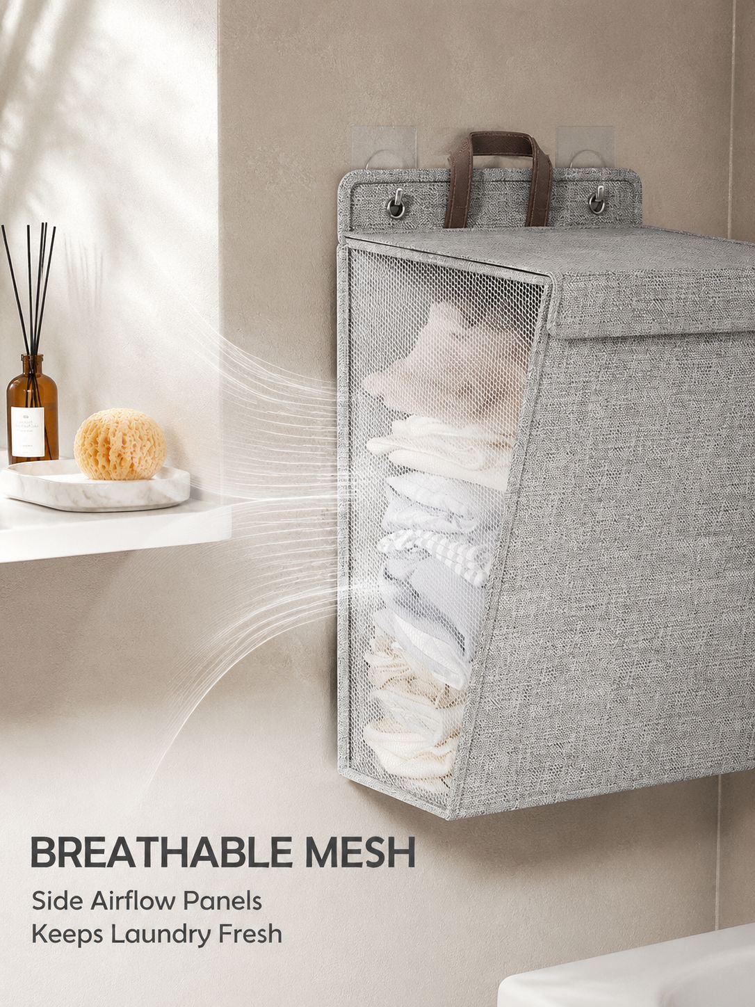 Cotton and linen dirty clothes basket foldable