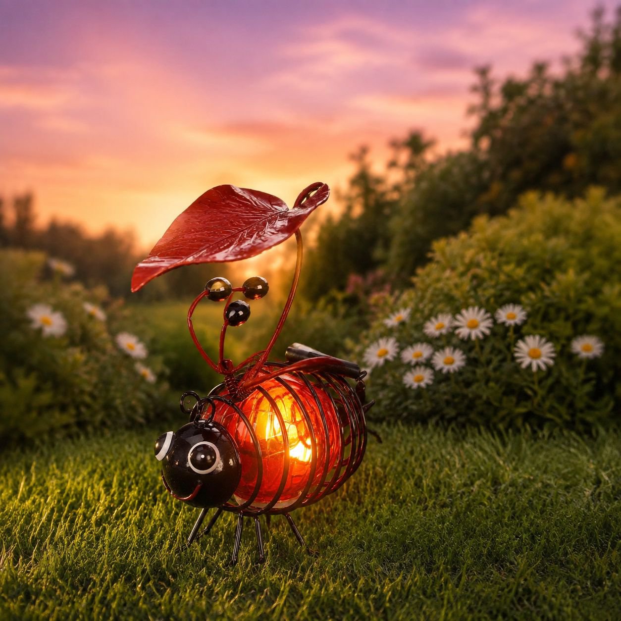 Lampe abeille solaire d'extérieur étanche