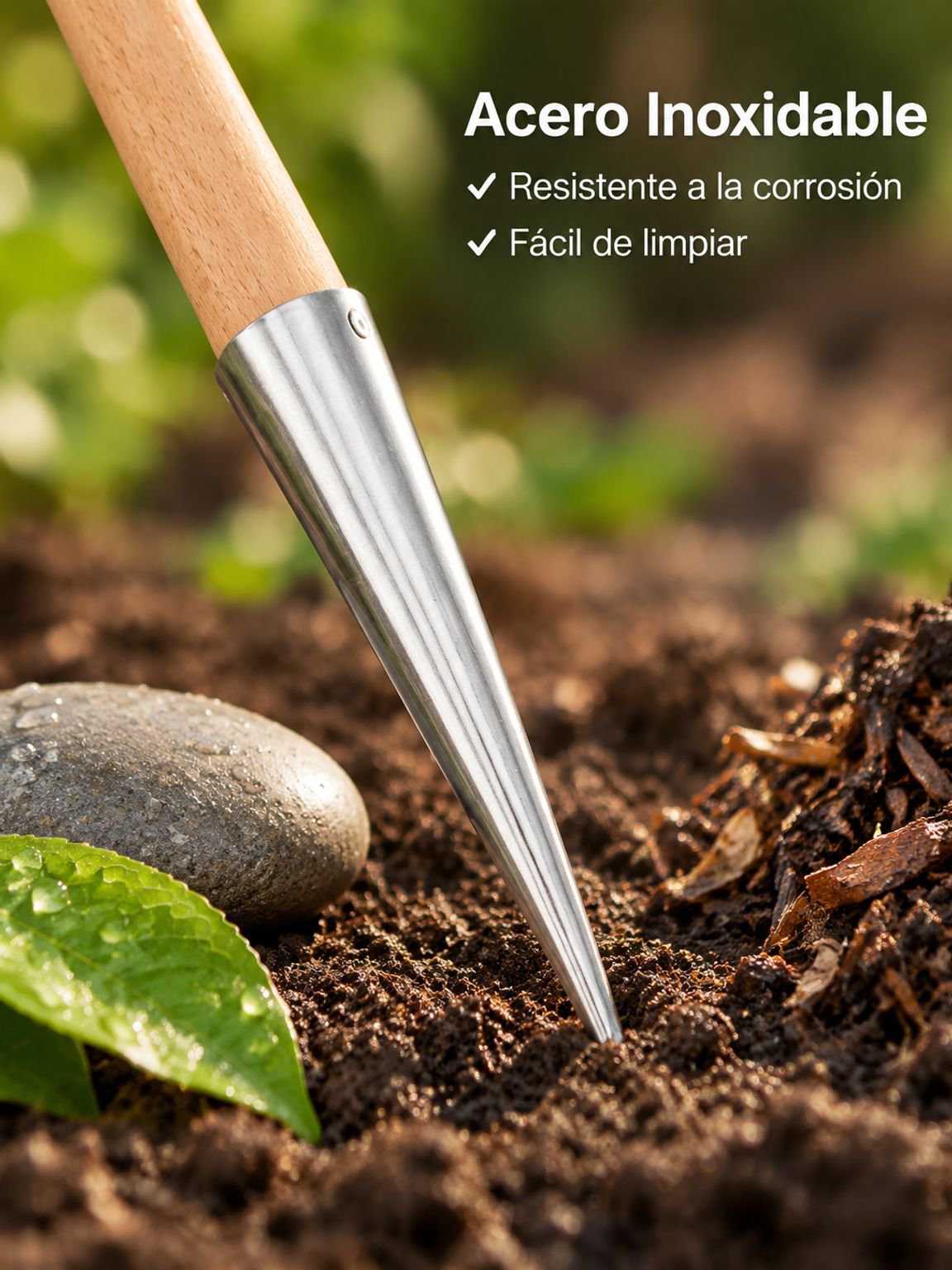 Sembrador de acero inoxidable para jardinería