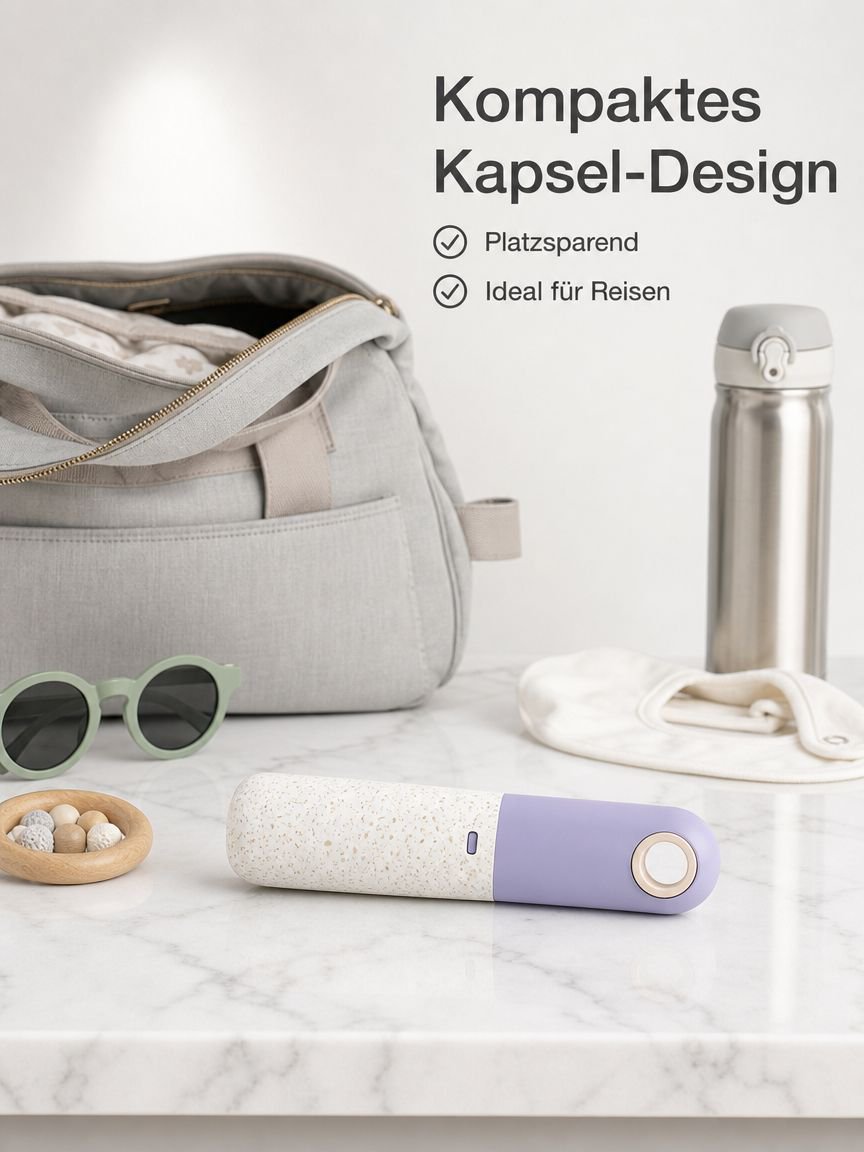 Baby-Flaschenbürsten-Set aus Zellstoff-Baumwolle und Silikon, tragbares Reinigungsset für unterwegs