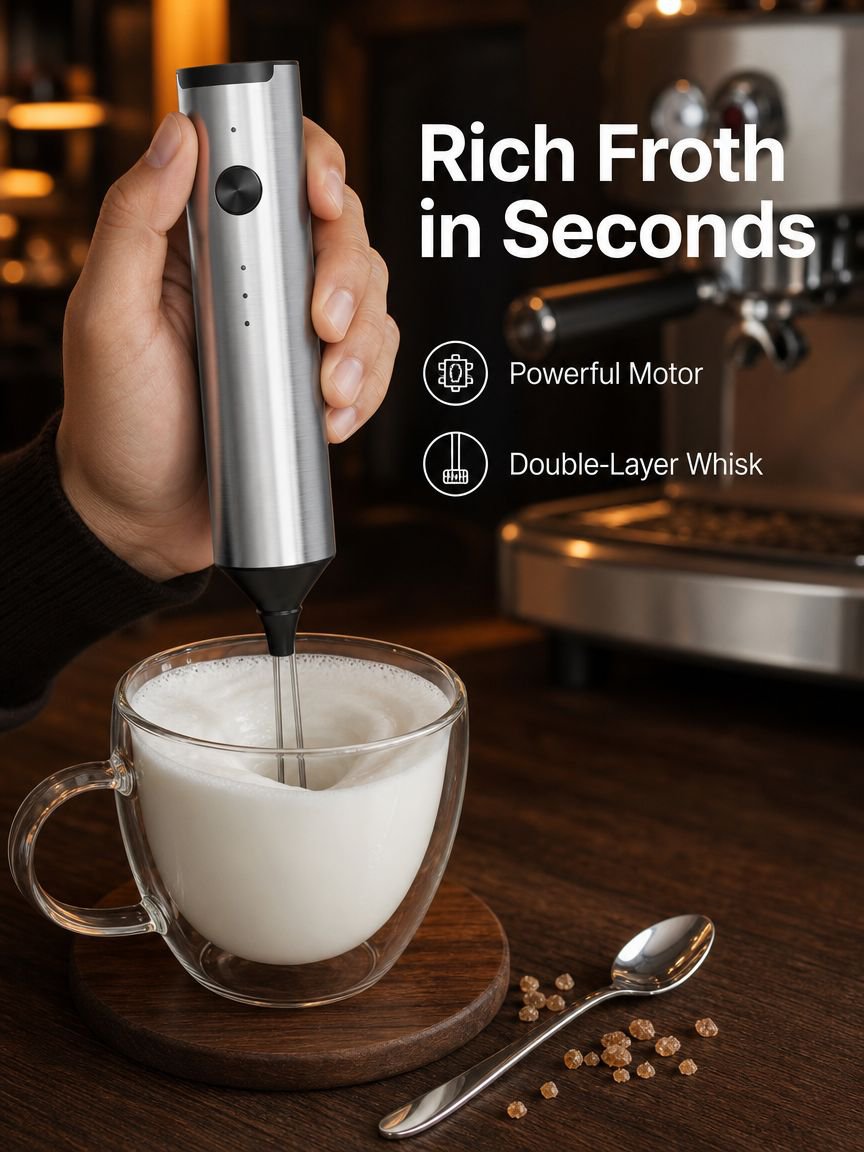 New Portable DIY Coffee & Milk Frothing Smart Electric Milk Frother
