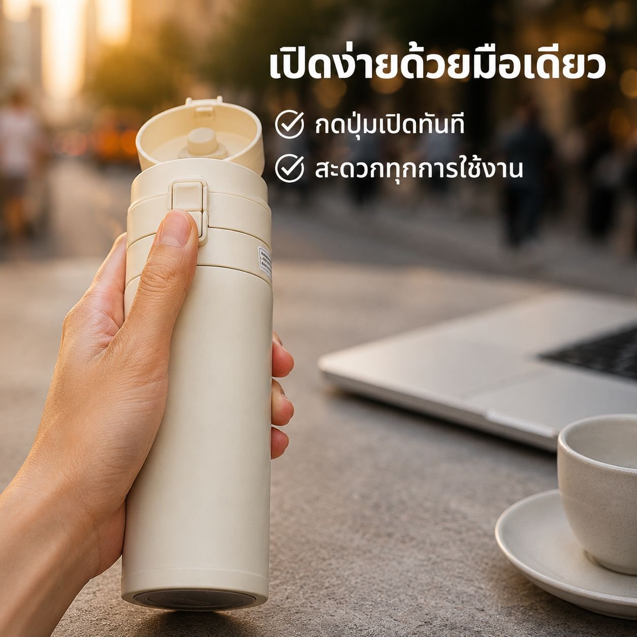 กระบอกน้ำเก็บความร้อนบุเซรามิก ดีไซน์สวย
