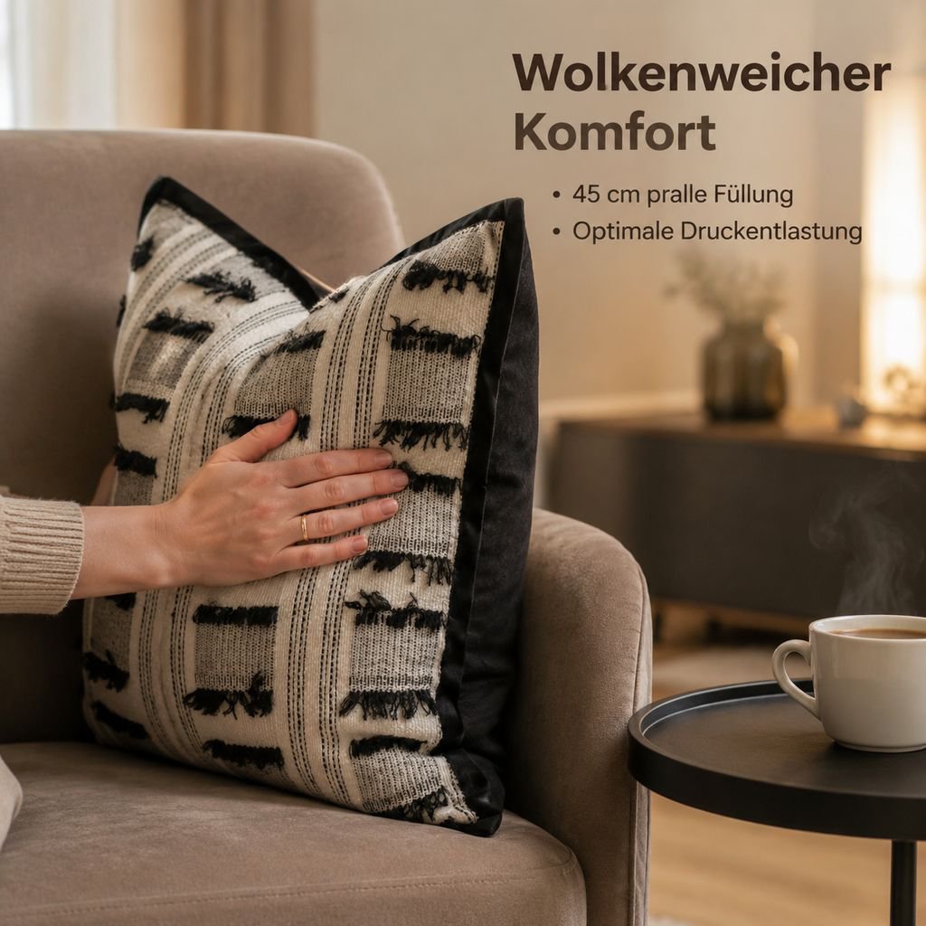 Hochwertiges, modernes, minimalistisches Rückenkissen