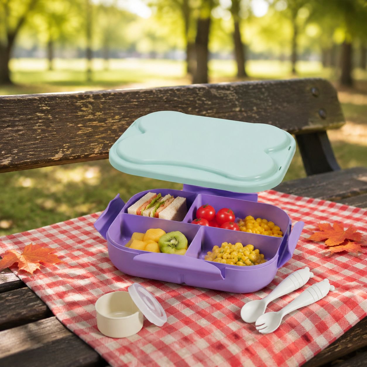 Compact and stylish microwaveable lunch box