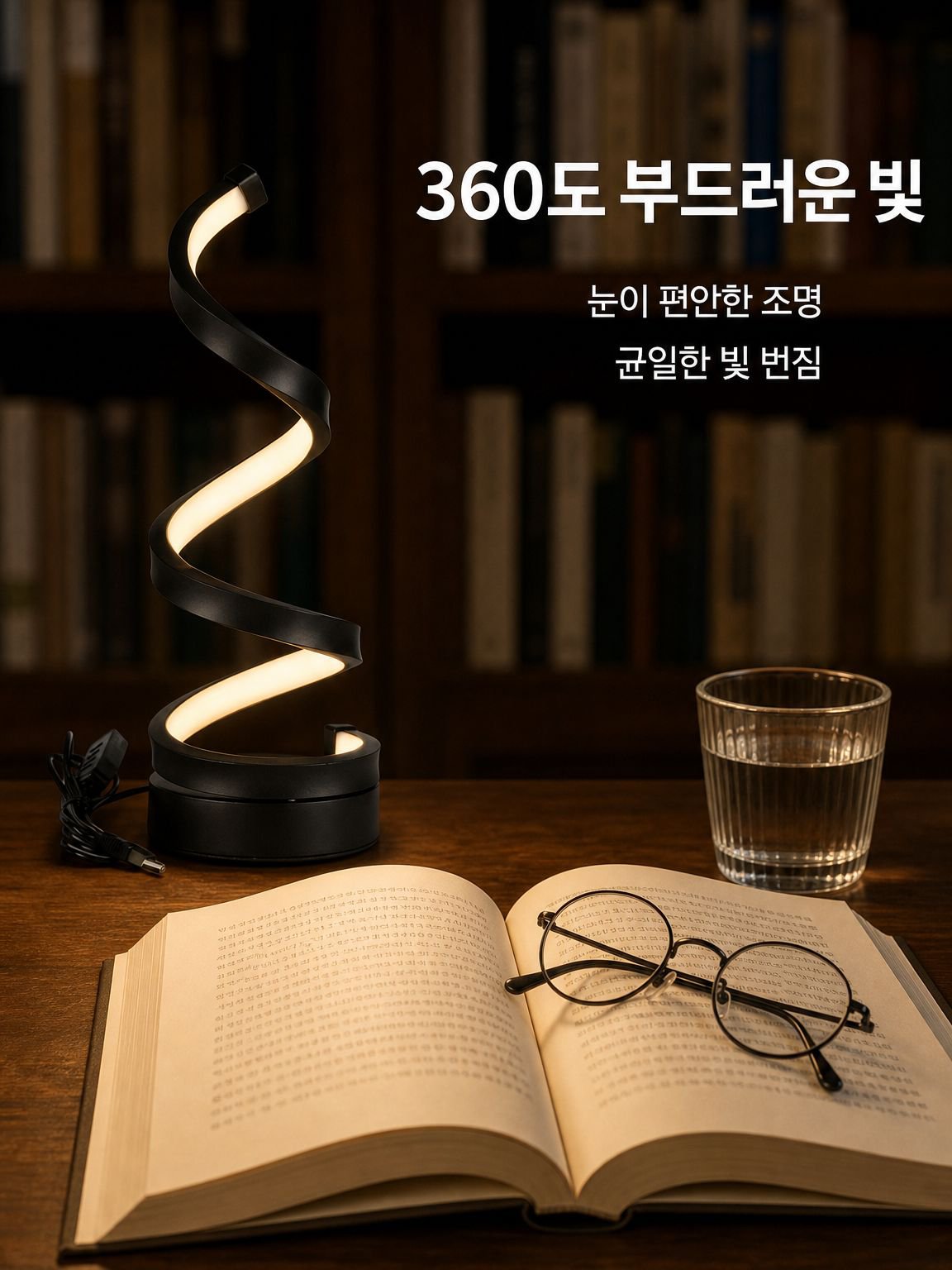 나선형 USB 데스크 램프