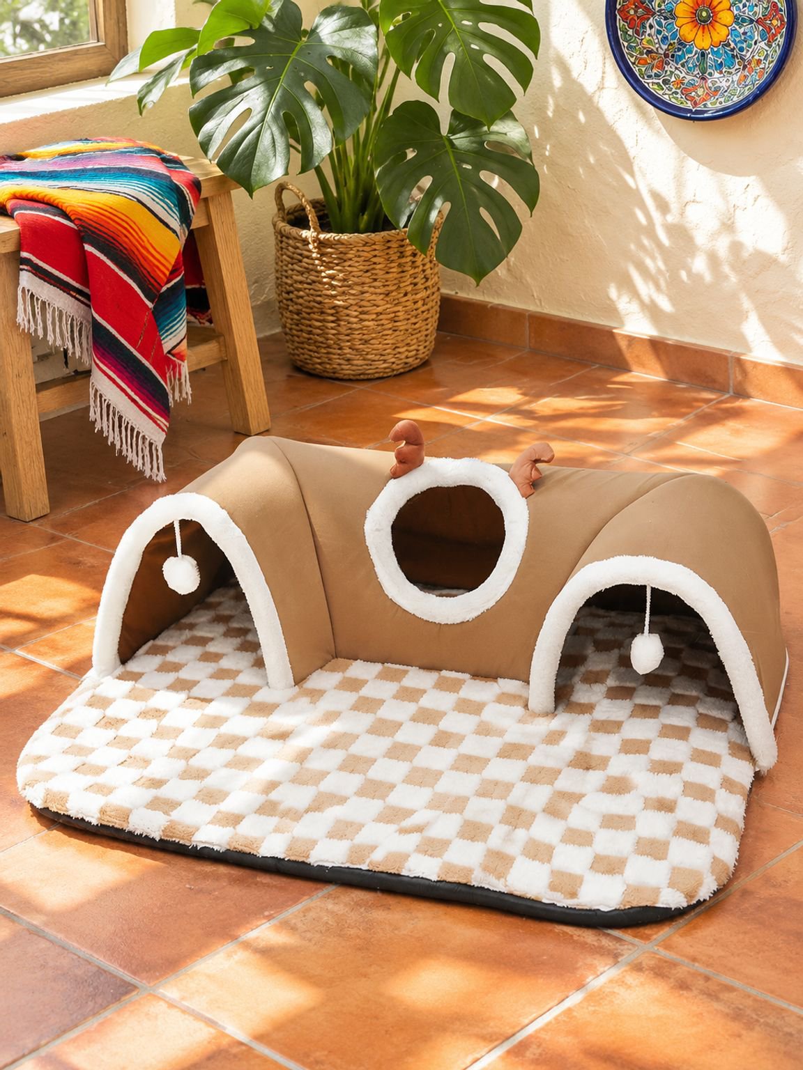 Cueva cómoda para mascotas ideal para gatos exploradores