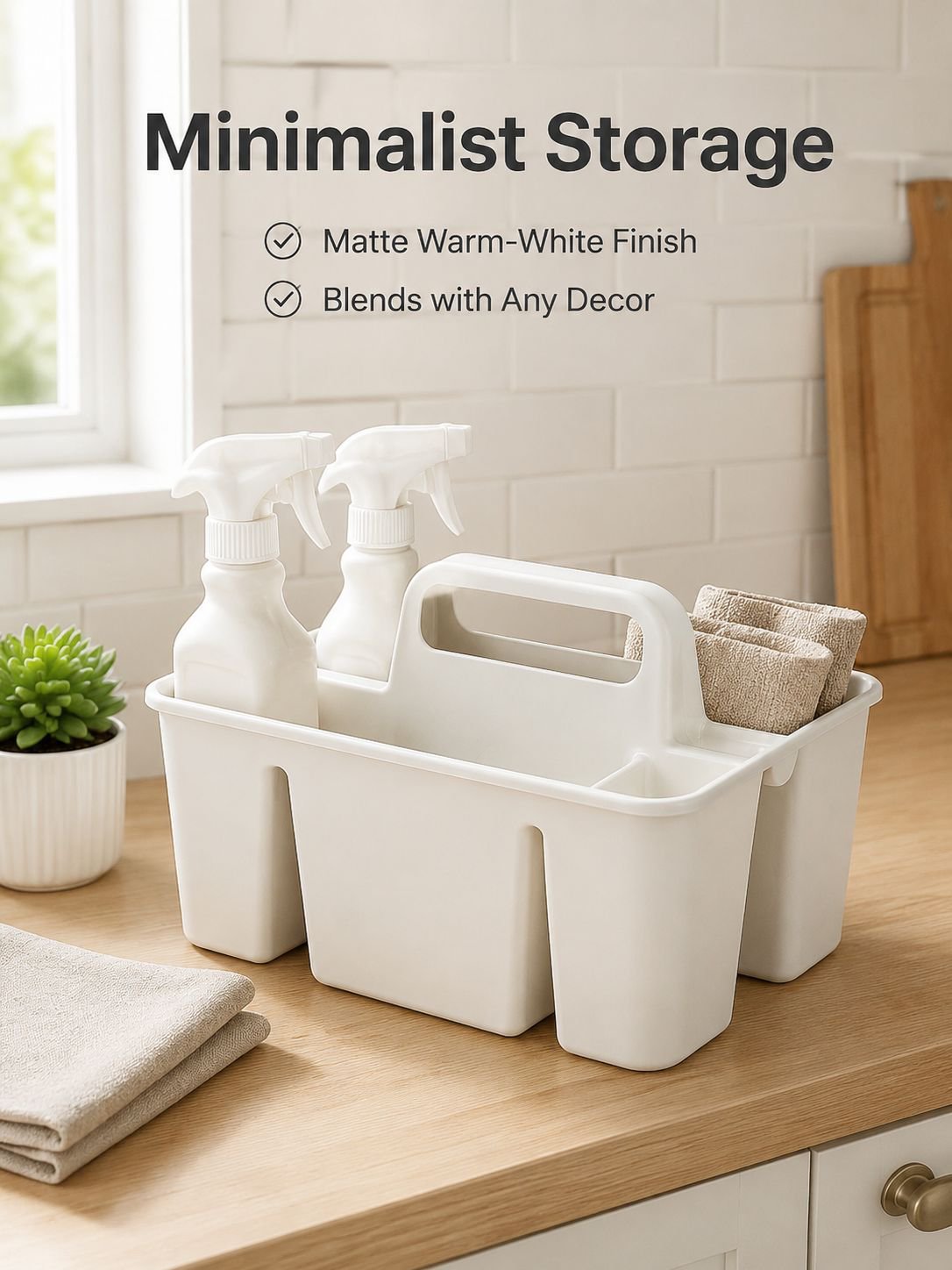 Portable cleaning storage basket, household divider, sundrying basket, desktop storage bin, desktop 