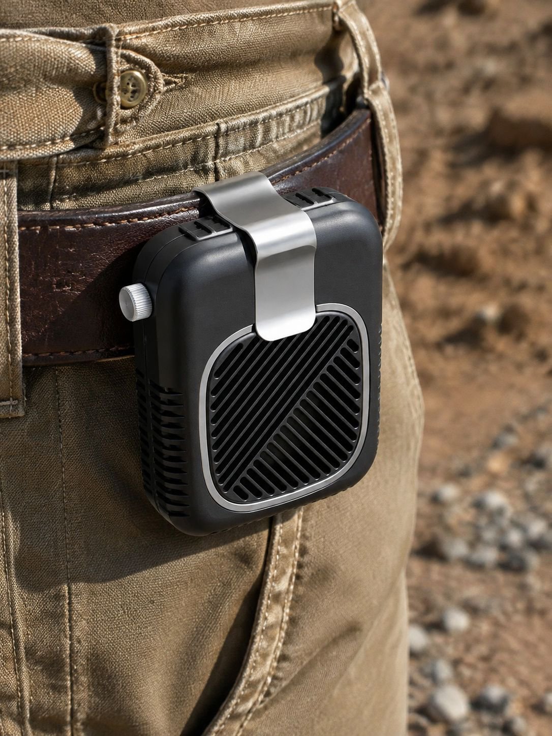 Wearable personal fan designed for convenient airflow on the go