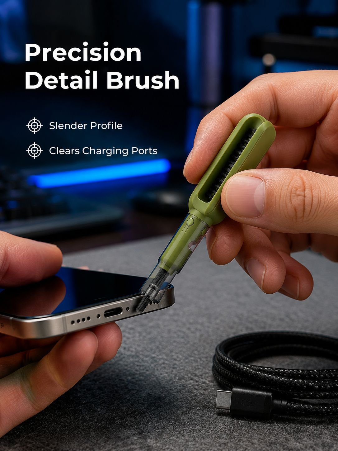 Multi functional tool cleaning brush