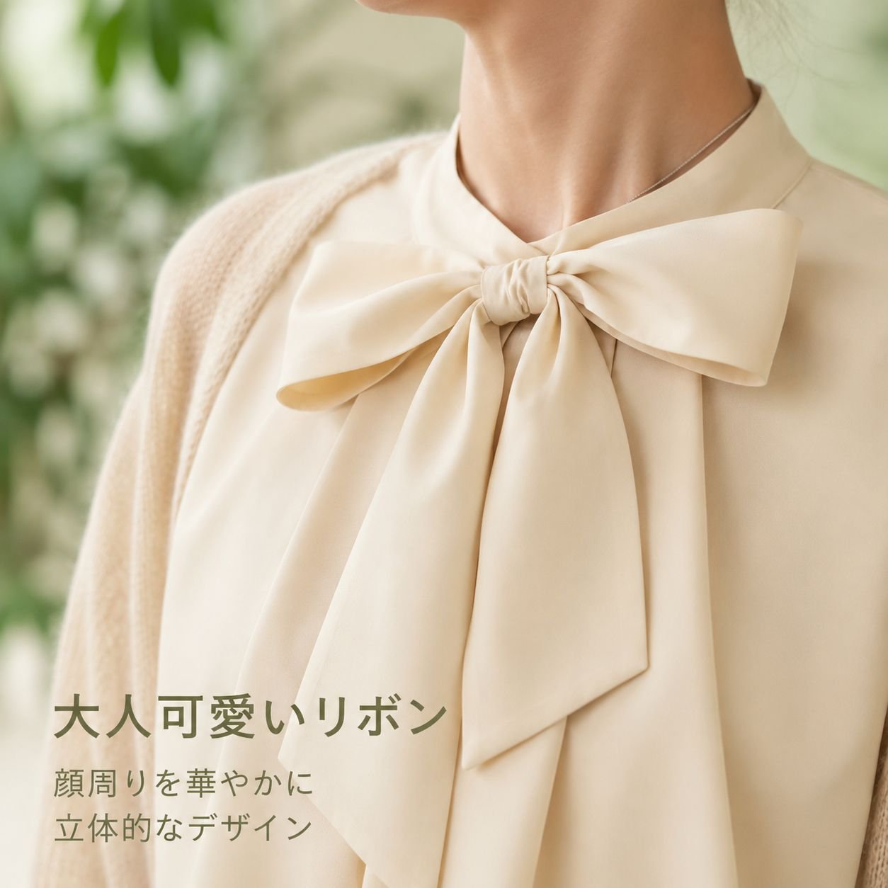 日系スタイル夏ノースリーブリボン結びトップス