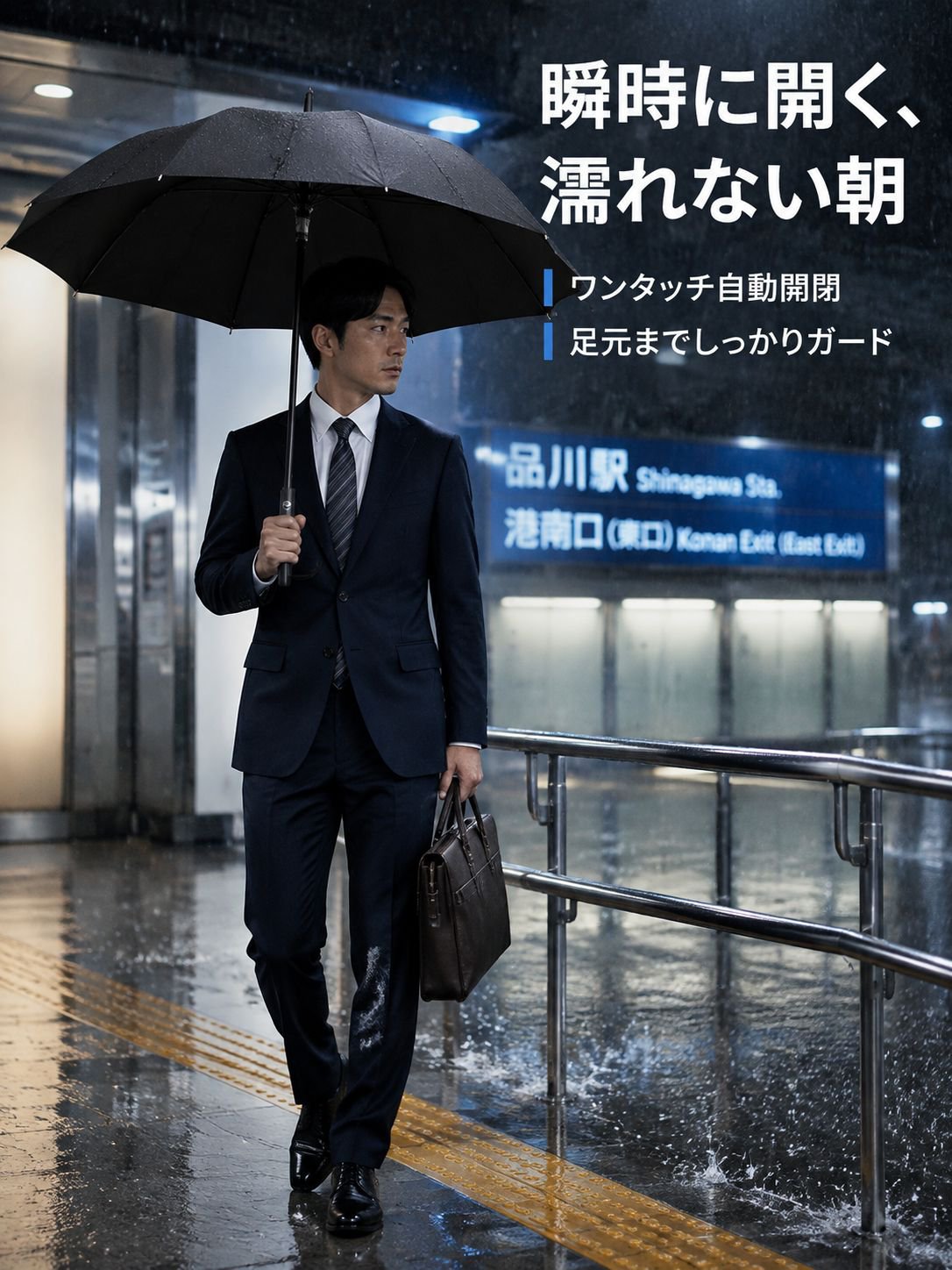 工場直販 大型ダブル日傘 強化24本骨 防風・防紫外線 晴雨兼用自動傘