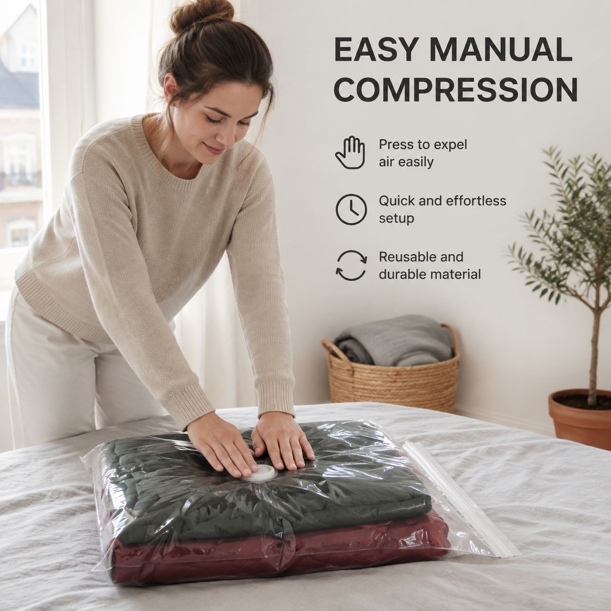 Household Clothes Compression Storage Bag