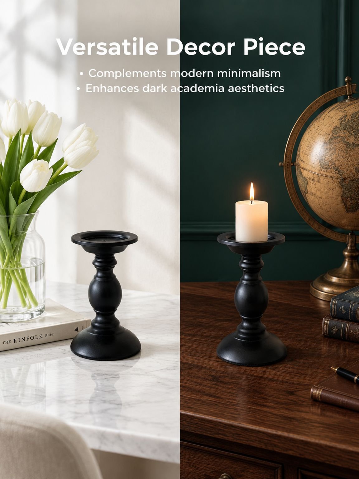 Elegant decorative candlestick holder for bedroom styling