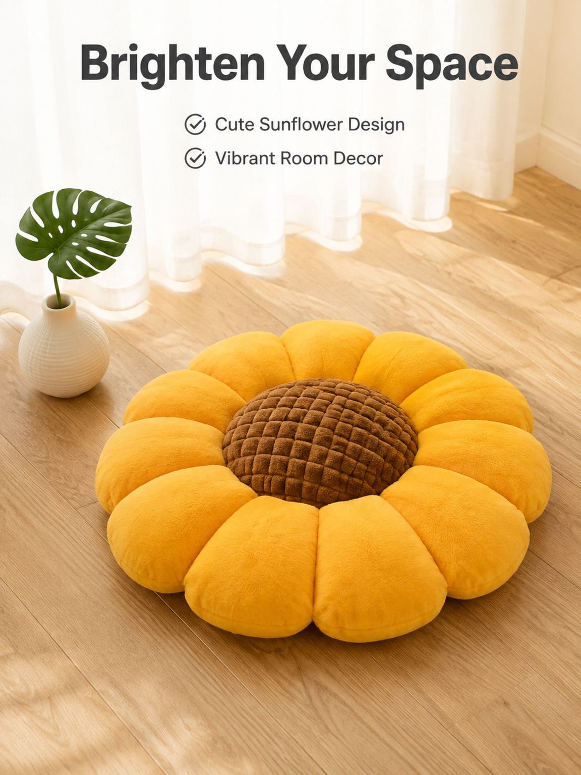 Cute Sunflower Sofa Back Pillow