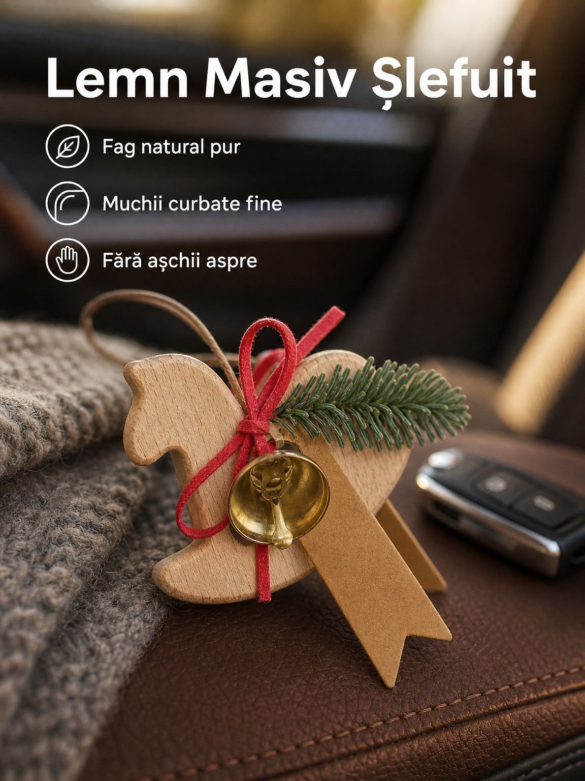 Ornament pentru oglinda retrovizoare a mașinii – Calul Troian