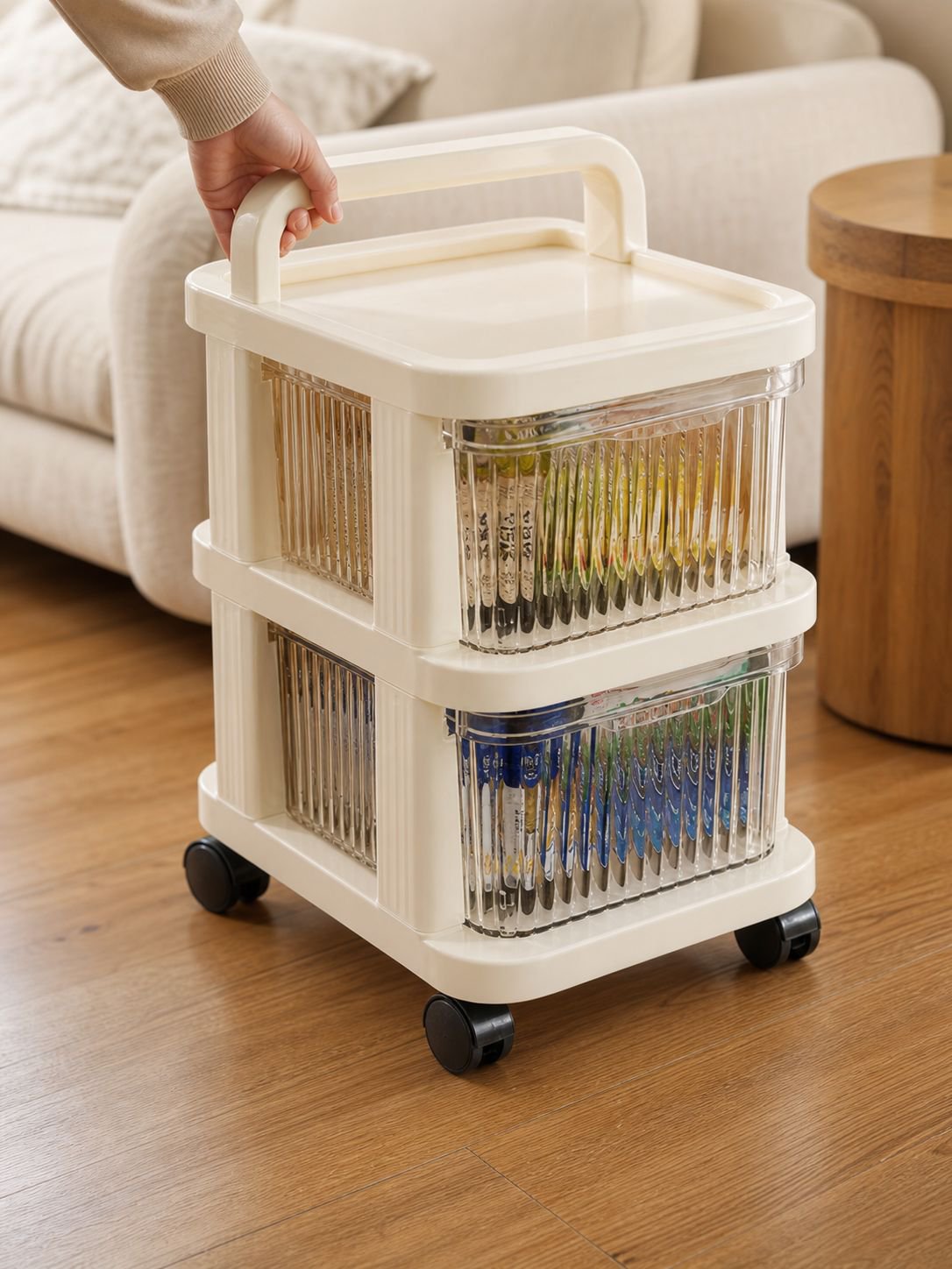 Transparent Drawer Storage Cabinet for Home