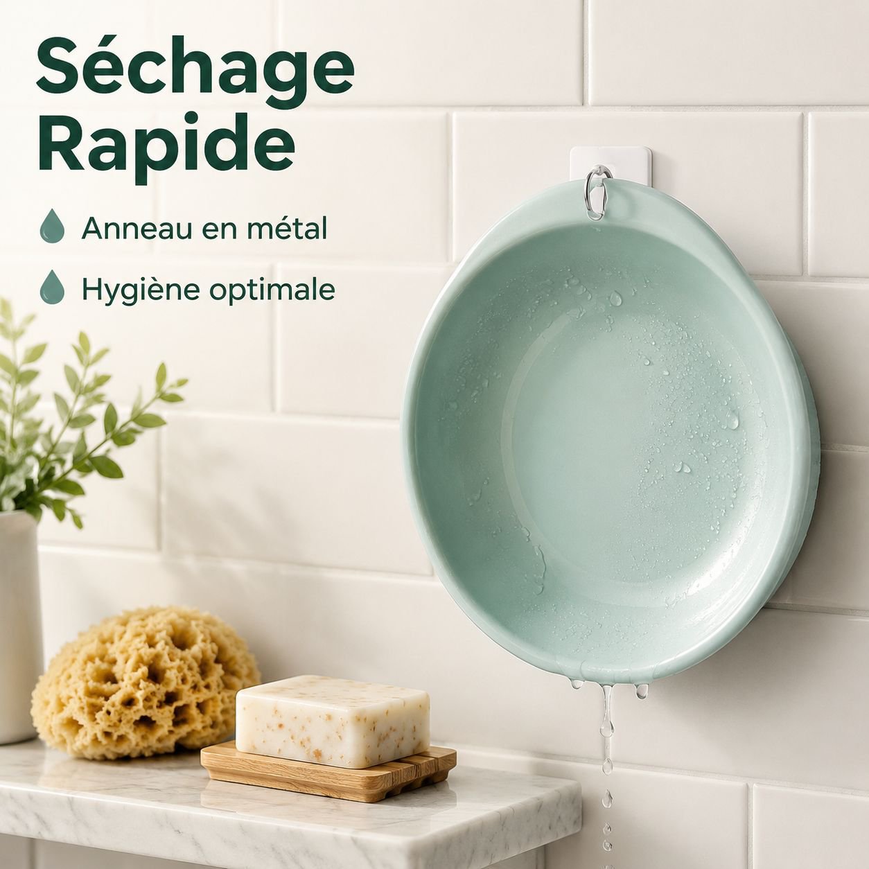 Lavabo mural sans perçage pour salle de bain