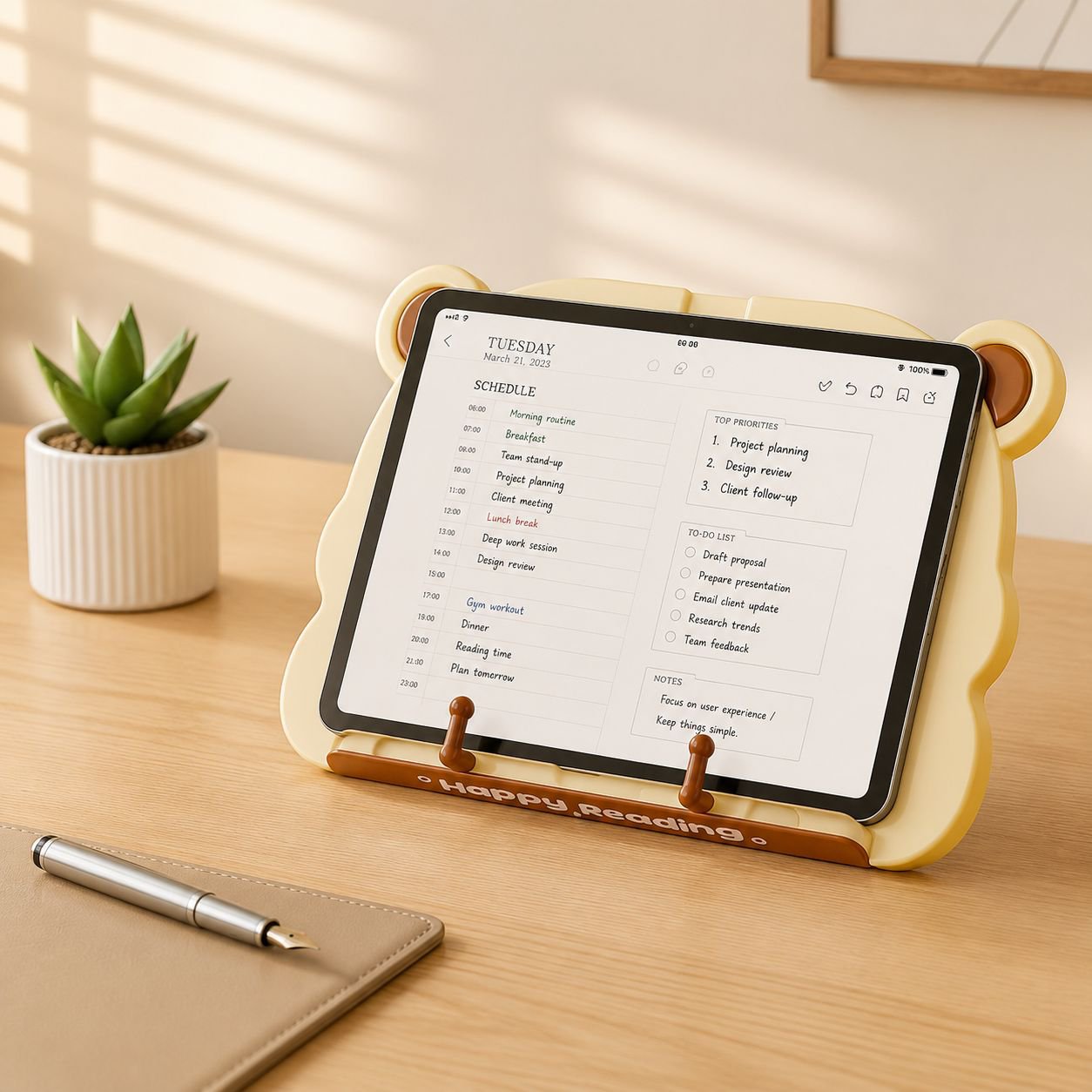 Multifunktionaler Leseständer, Buchstütze, Handy- und Tablet-Halter