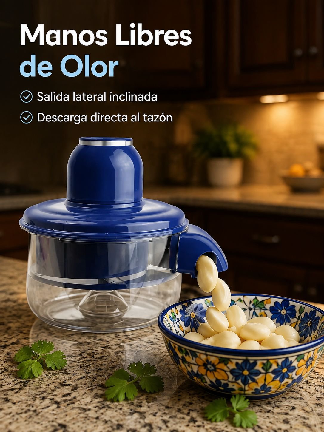 Pequeña cocina peladora eléctrica de ajo