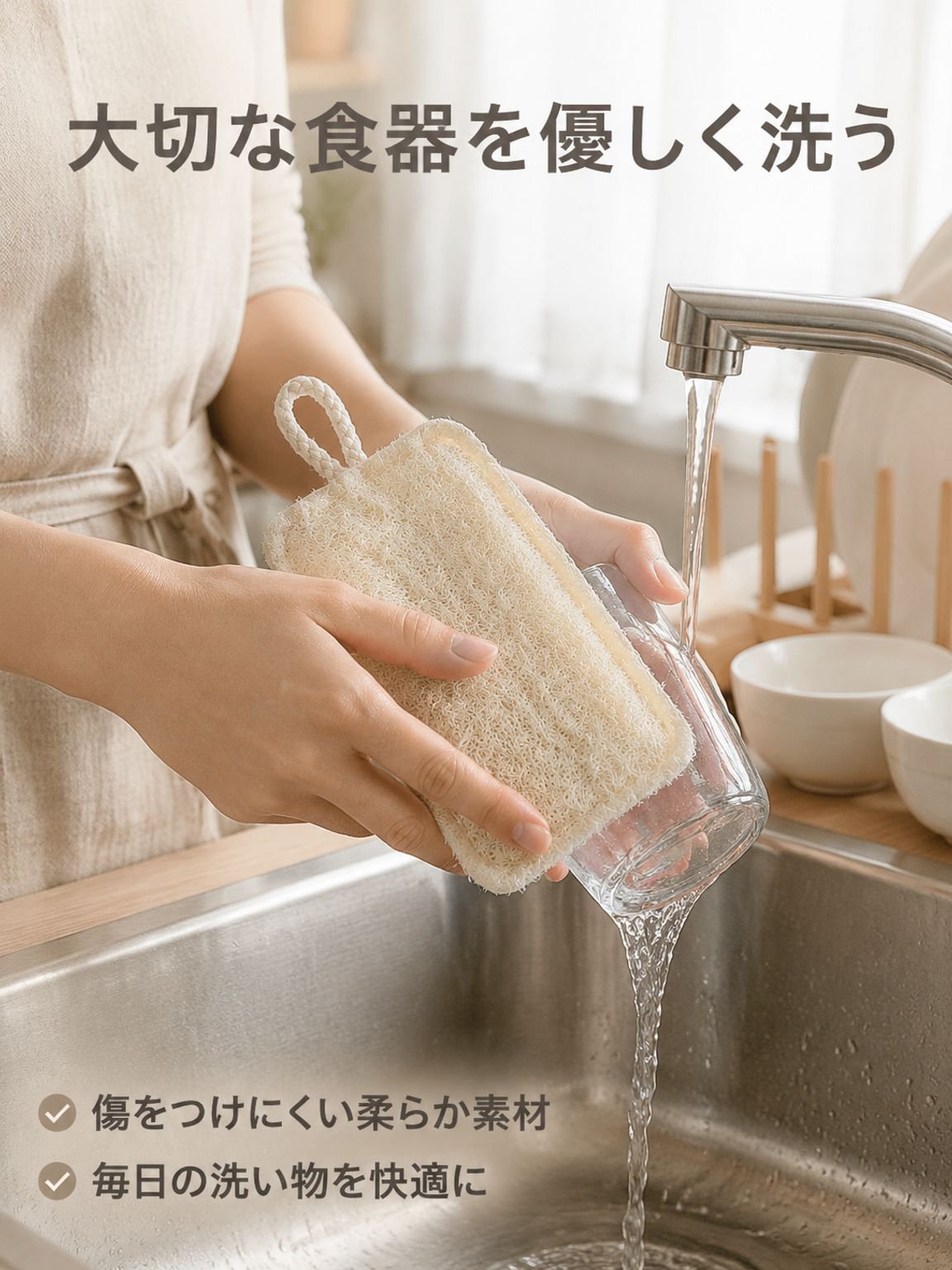 木材パルプ綿スポンジ両面キッチンクリーニングスポンジ