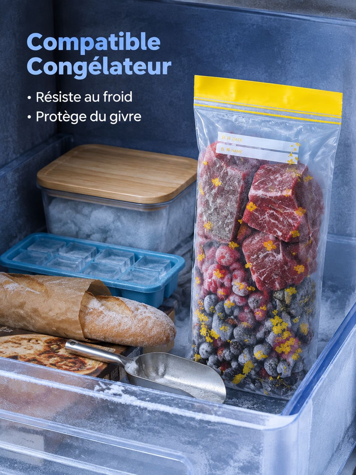 Sac de conservation à double ficelle, format rallongé