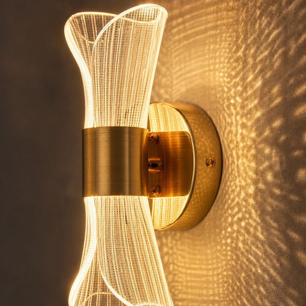 Close-up of the Nordic Minimalist Wall Lamp mounted beside bed