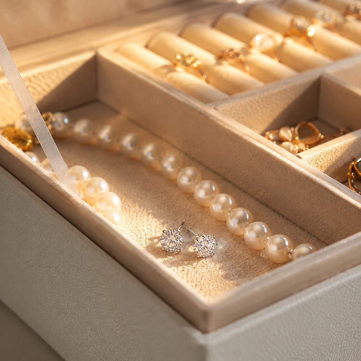 Large capacity jewelry organizer box for women