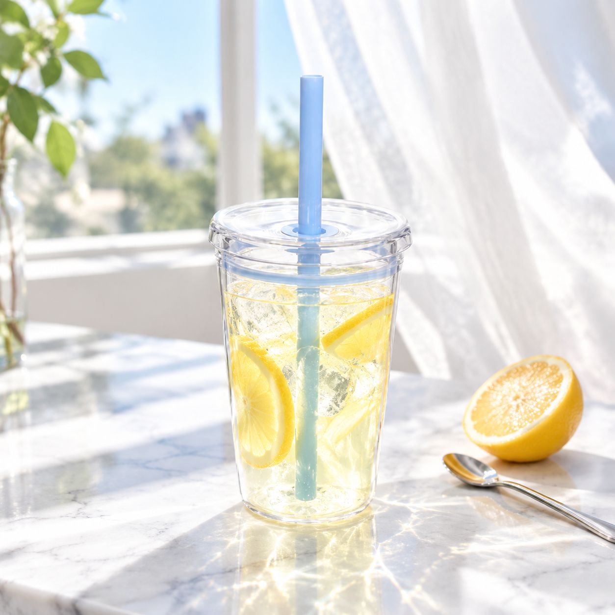 Vaso multifuncional para caramelos en mesa de fiesta