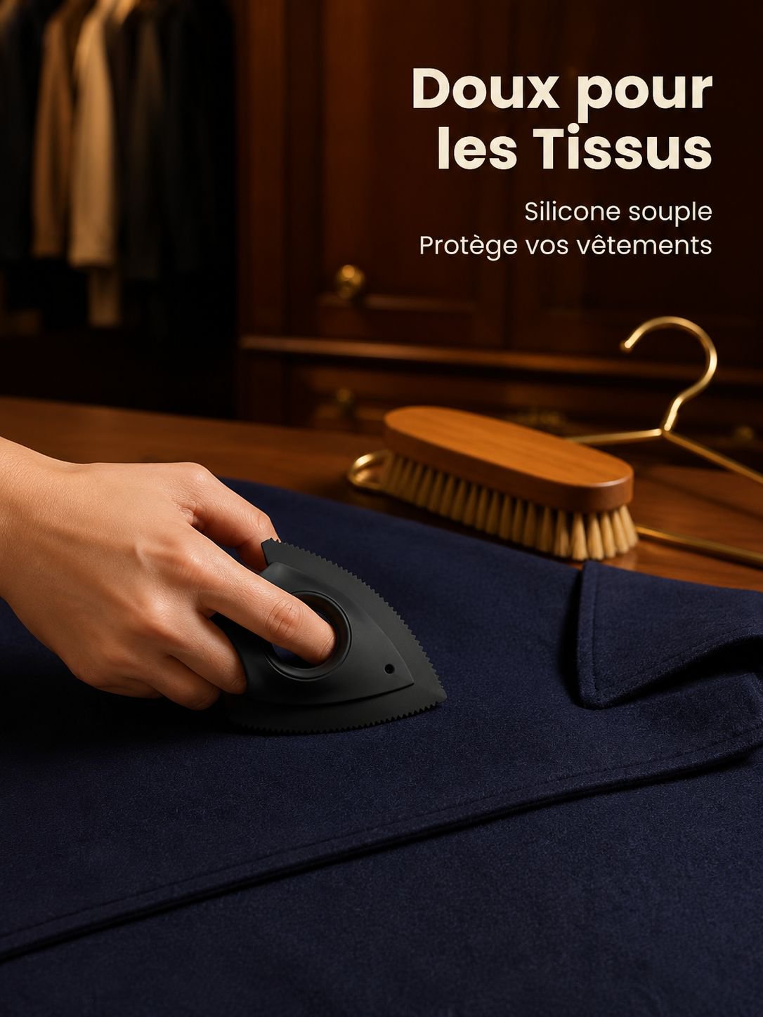 Outil multifonctionnel lavable pour enlever les poils d'animaux