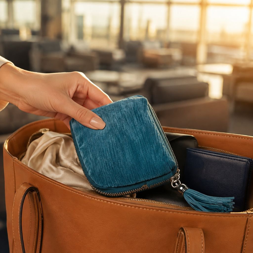 Elegant jewelry bag made with premium materials