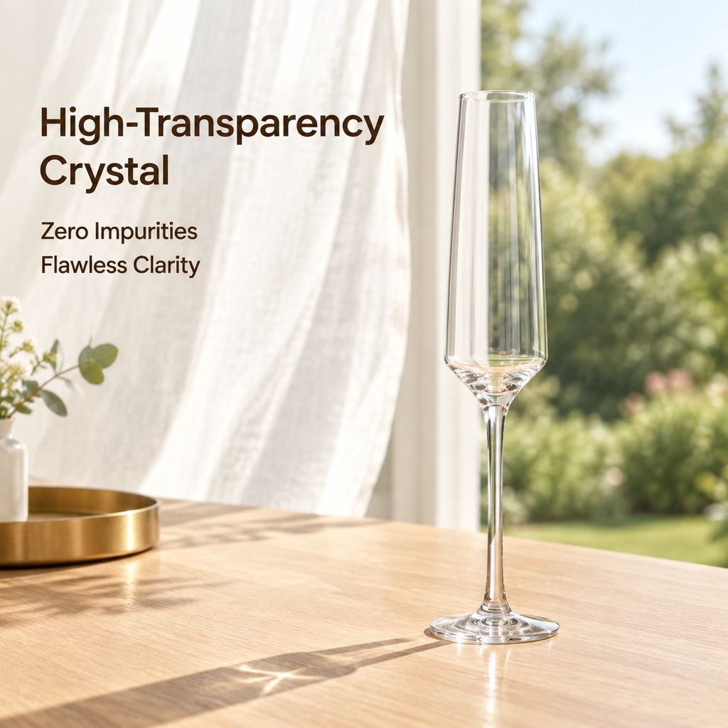 Crystal Glass Champagne Flute Goblet Home Cocktail Sparkling Wine Glass