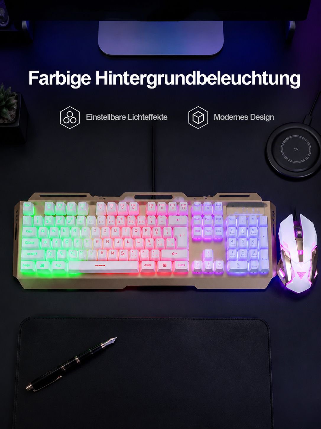 Fabrik-Direktverkauf Jingdi V1 mechanische Tastatur und Maus-Set, Notebook-Desktop, kabelgebundene G