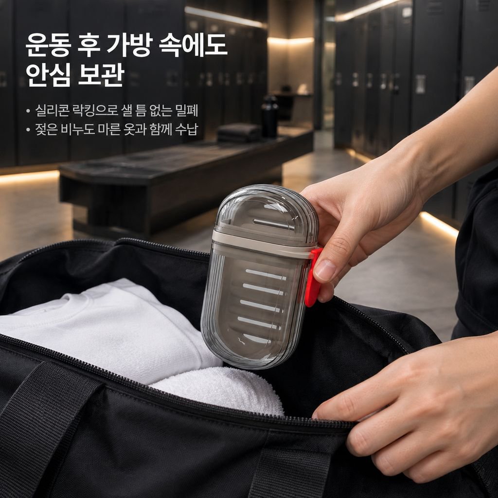 방수 수납에 적합한 뚜껑형 비누 보관함