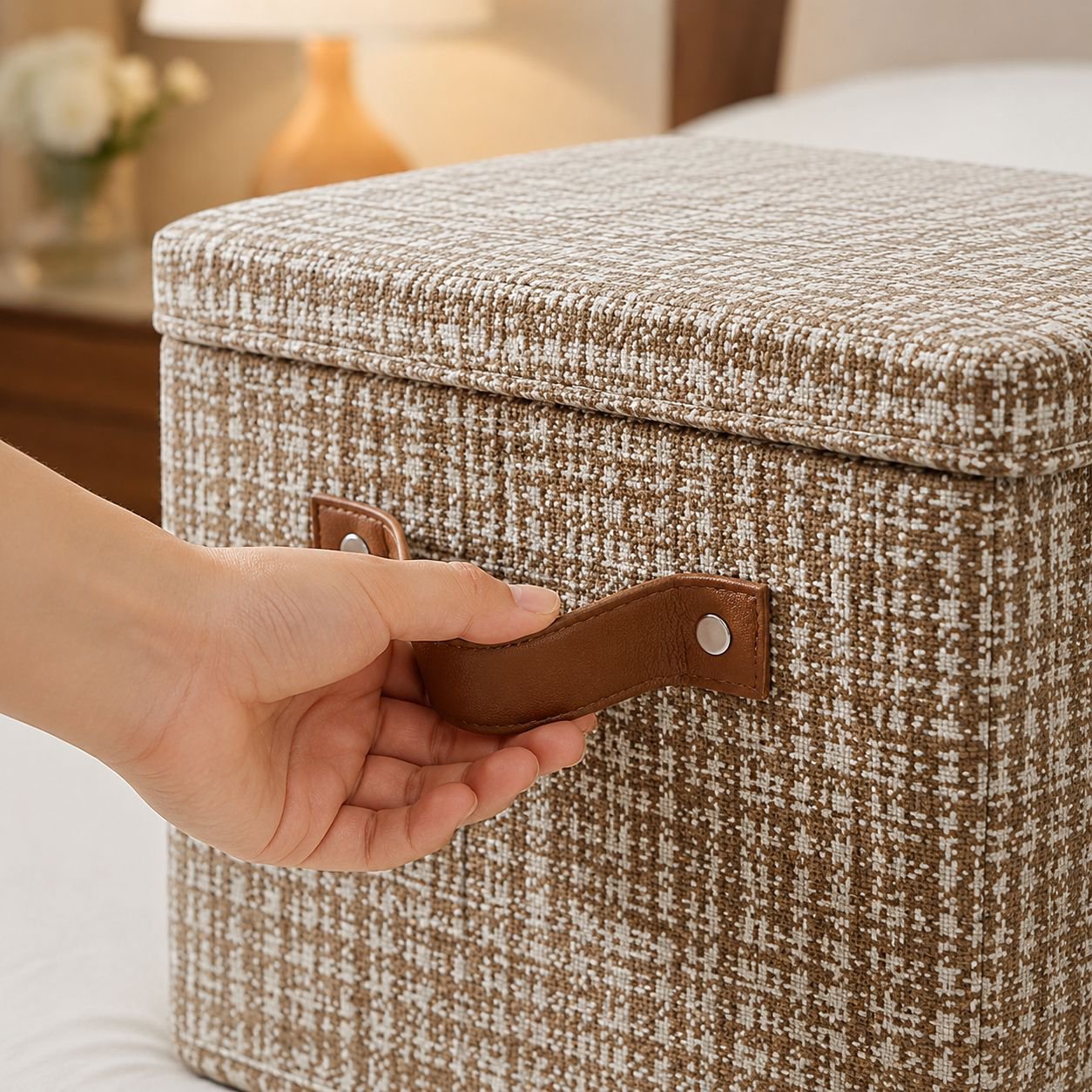 Durable storage box for blankets and quilts