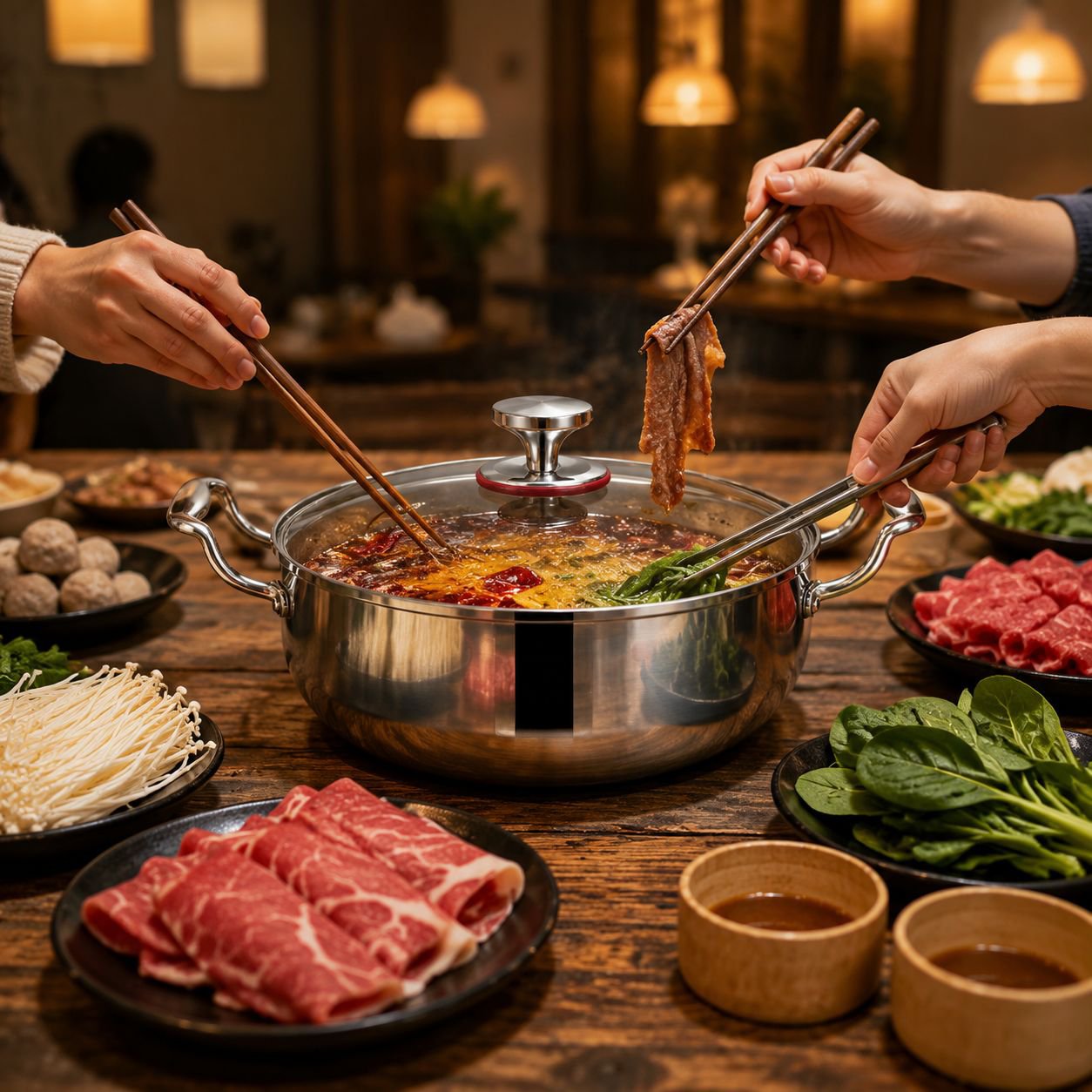 Double Handle Soup Pot for Household Induction Cooker