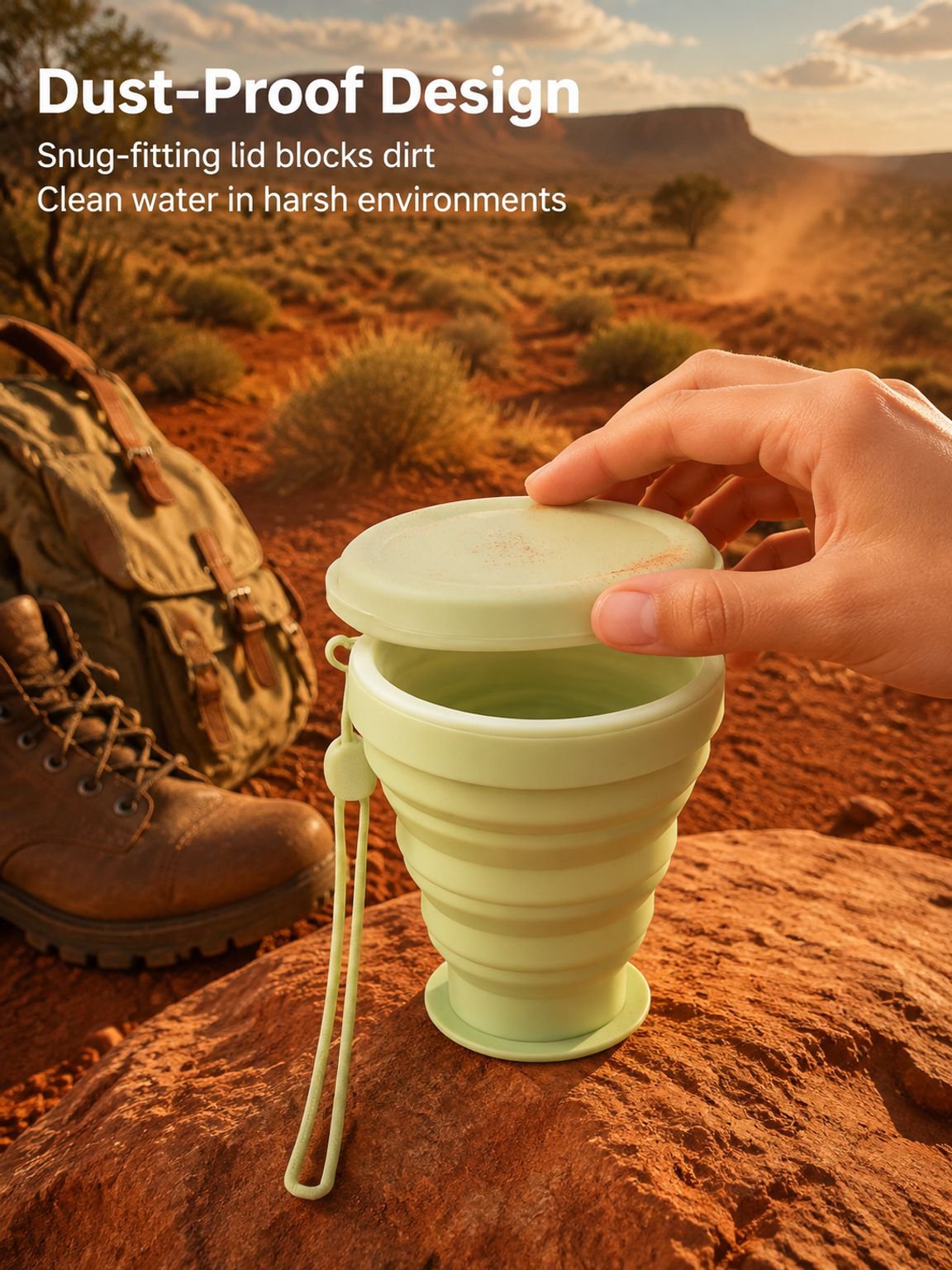Leak resistant silicone travel mug for camping trips and business travel