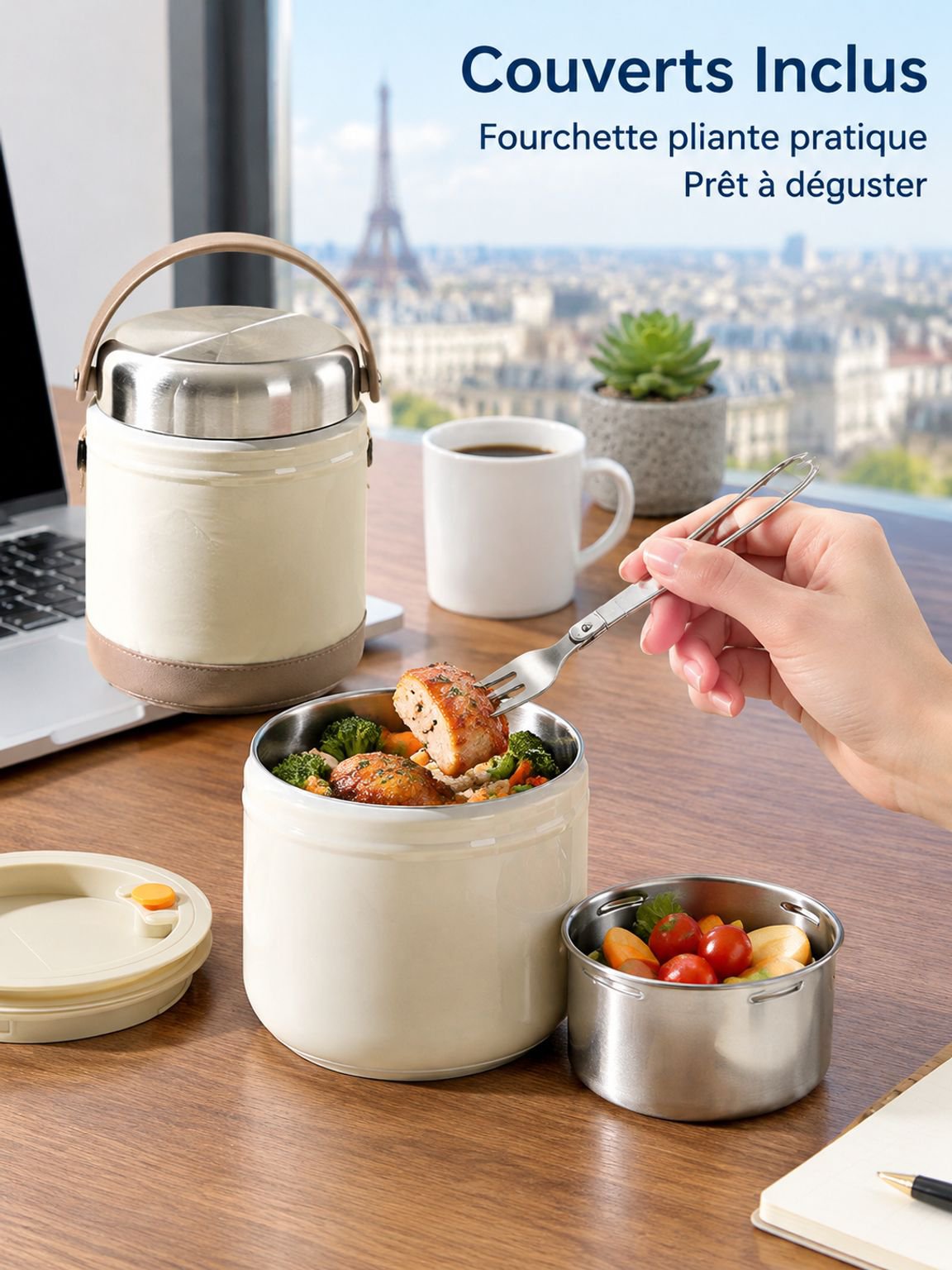 Boîte déjeuner isotherme pratique pour les étudiants et les déplacements